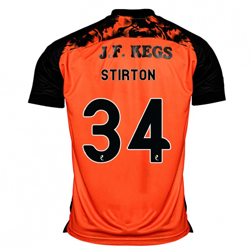 Danxen Niño Camiseta Owen Stirton #34 Naranja Negro Blanco 1ª Equipación 2026/27 La Camisa México
