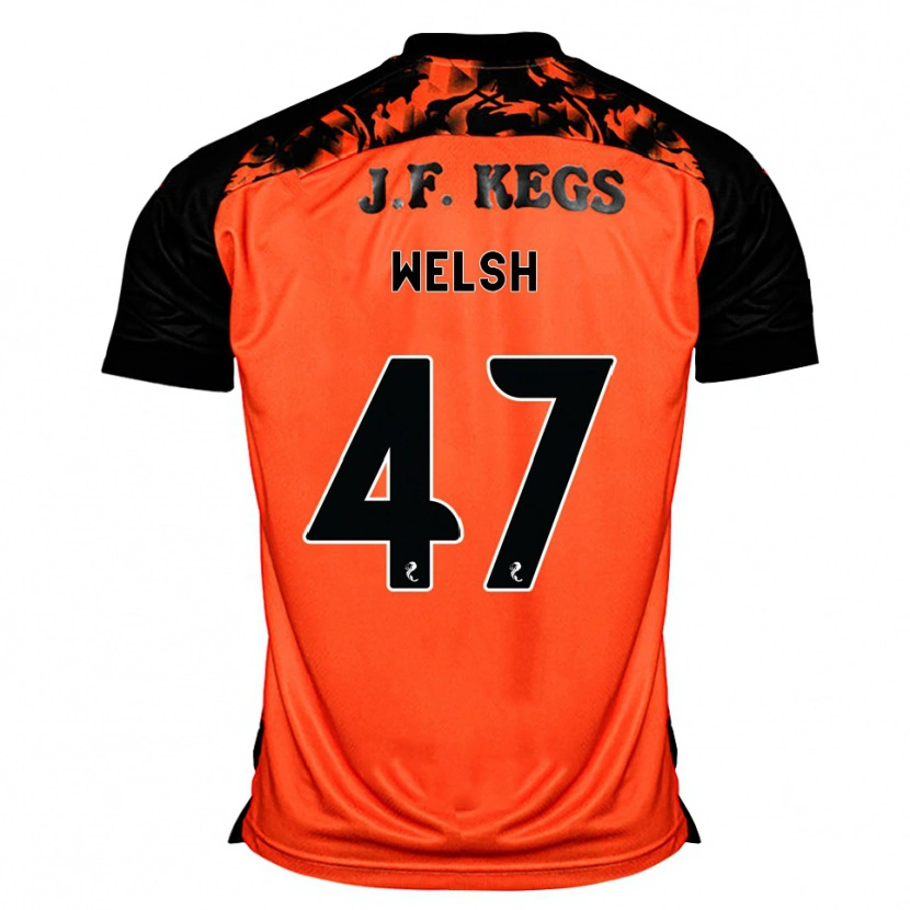 Danxen Niño Camiseta Harry Welsh #47 Naranja Negro Blanco 1ª Equipación 2026/27 La Camisa México