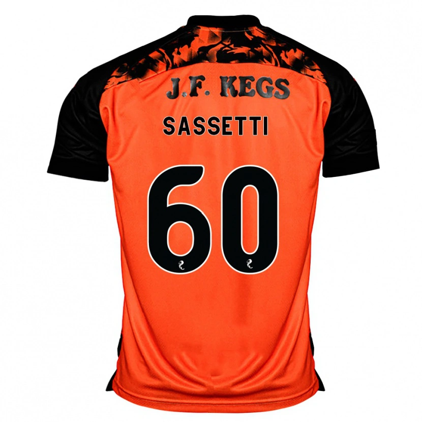 Danxen Niño Camiseta Lorenzo Sassetti #60 Naranja Negro Blanco 1ª Equipación 2026/27 La Camisa México