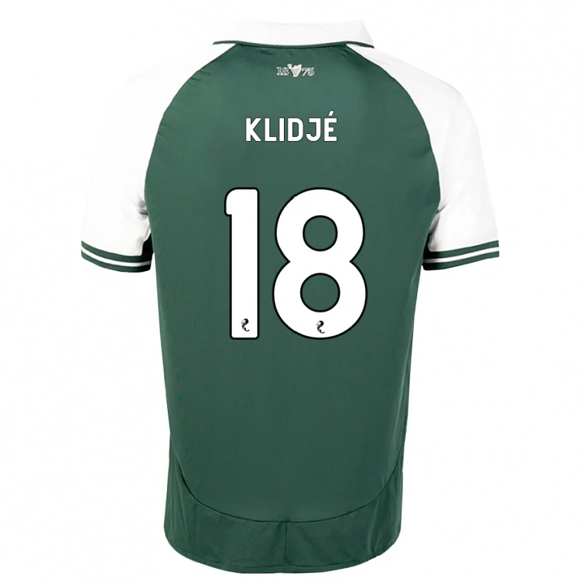 Danxen Niño Camiseta Thibault Klidjé #18 Verde Marino Blanco 1ª Equipación 2026/27 La Camisa México