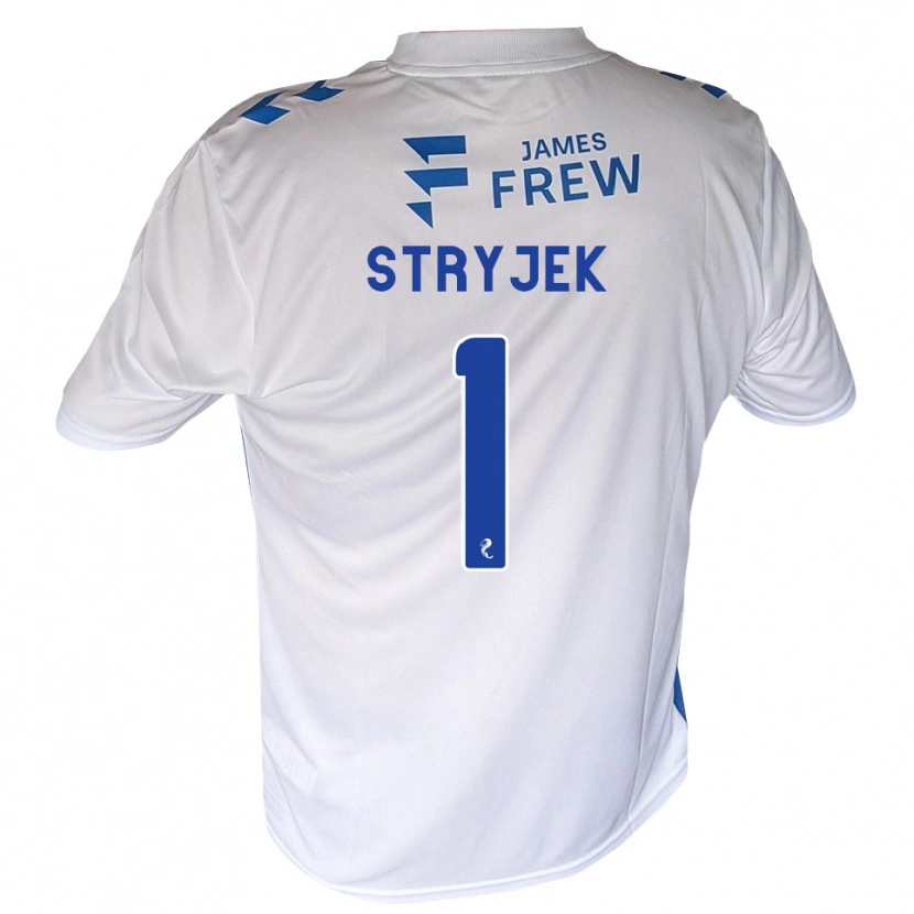 Danxen Niño Camiseta Maksymilian Stryjek #1 Azul Real Blanco 1ª Equipación 2026/27 La Camisa México