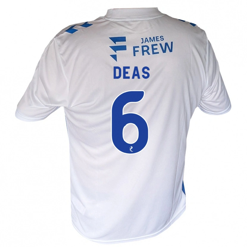 Danxen Niño Camiseta Robbie Deas #6 Azul Real Blanco 1ª Equipación 2026/27 La Camisa México