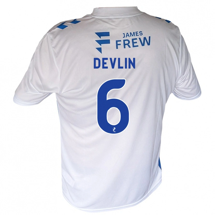 Danxen Niño Camiseta Daniel Devlin #6 Azul Real Blanco 1ª Equipación 2026/27 La Camisa México