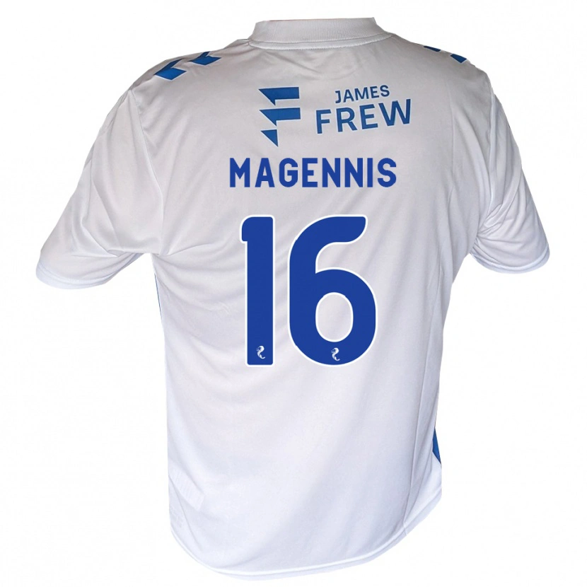 Danxen Niño Camiseta Kyle Magennis #16 Azul Real Blanco 1ª Equipación 2026/27 La Camisa México