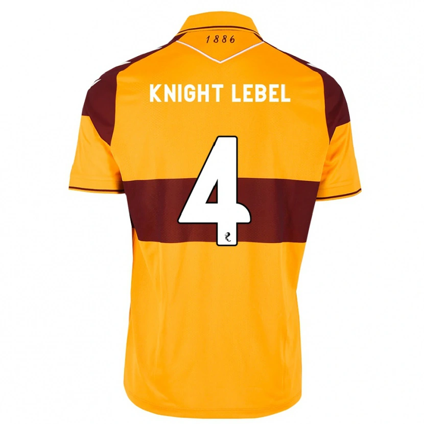 Danxen Niño Camiseta Jamie Knight-Lebel #4 Granate Naranja 1ª Equipación 2026/27 La Camisa México
