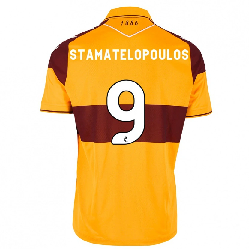 Danxen Niño Camiseta Apostolos Stamatelopoulos #9 Granate Naranja 1ª Equipación 2026/27 La Camisa México
