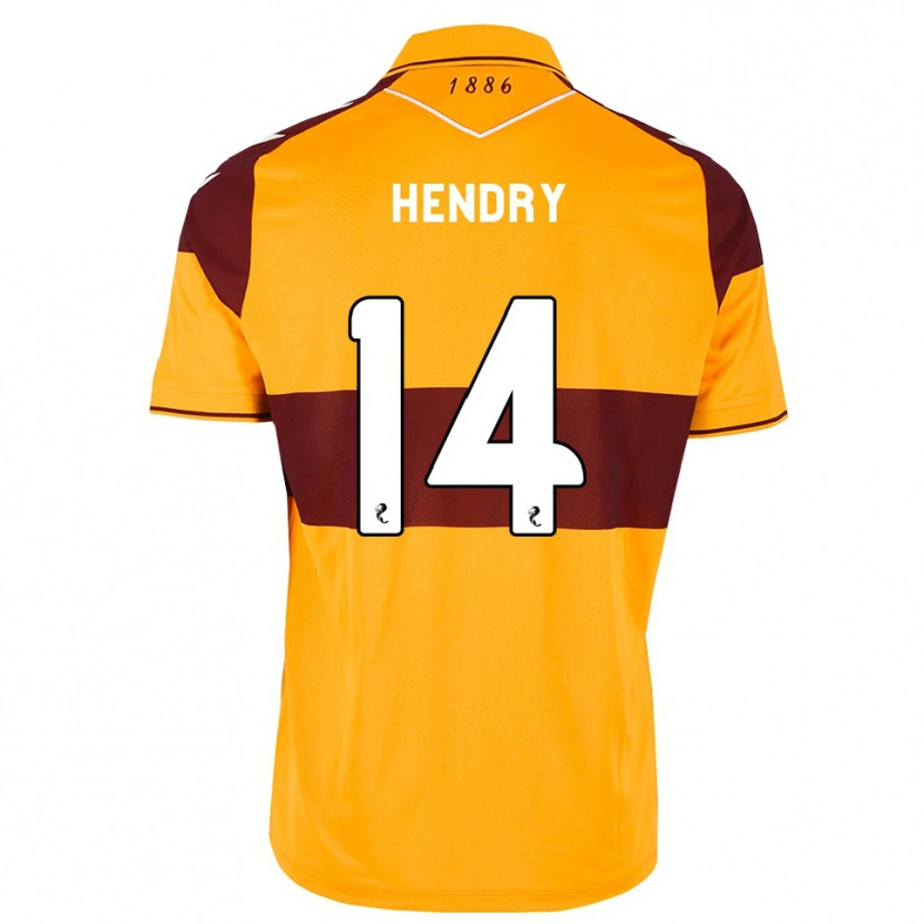 Danxen Niño Camiseta Callum Hendry #14 Granate Naranja 1ª Equipación 2026/27 La Camisa México