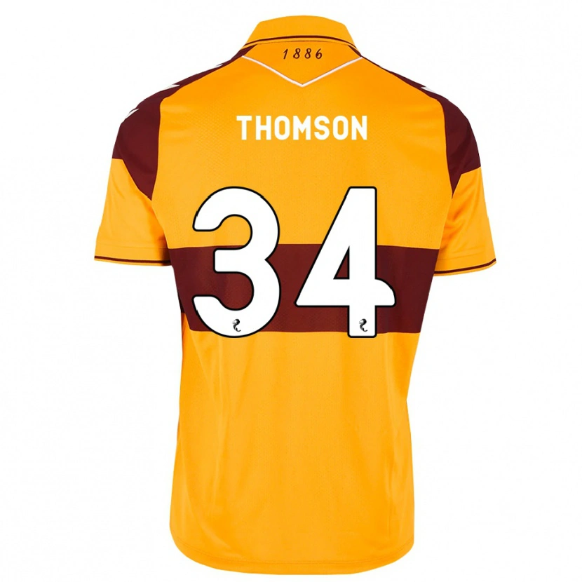 Danxen Niño Camiseta Aaron Thomson #34 Granate Naranja 1ª Equipación 2026/27 La Camisa México