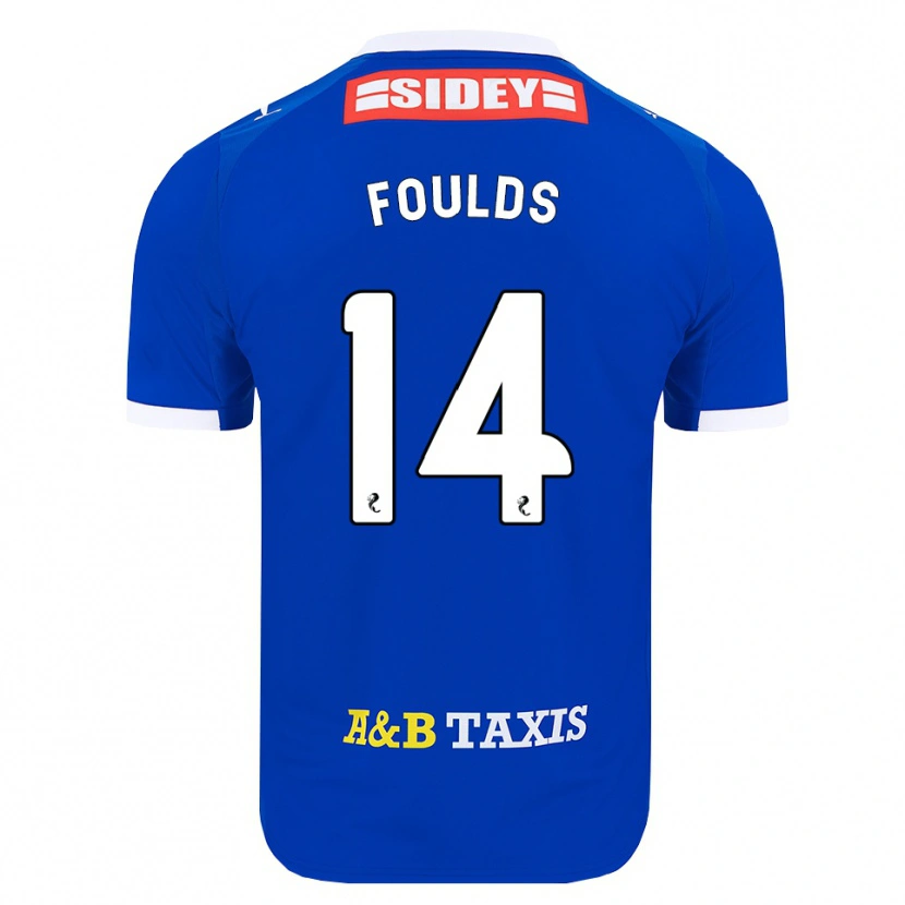 Danxen Niño Camiseta Matty Foulds #14 Azul Rojo Amarillo 1ª Equipación 2026/27 La Camisa México