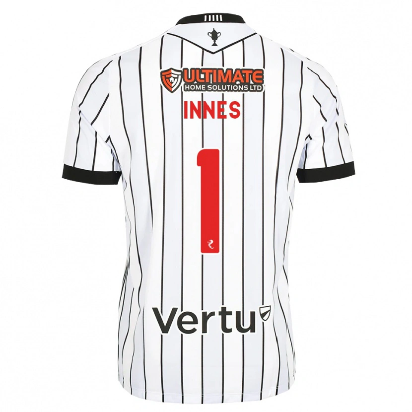 Danxen Niño Camiseta Charlie Innes #1 Blanco Negro Rojo 1ª Equipación 2026/27 La Camisa México