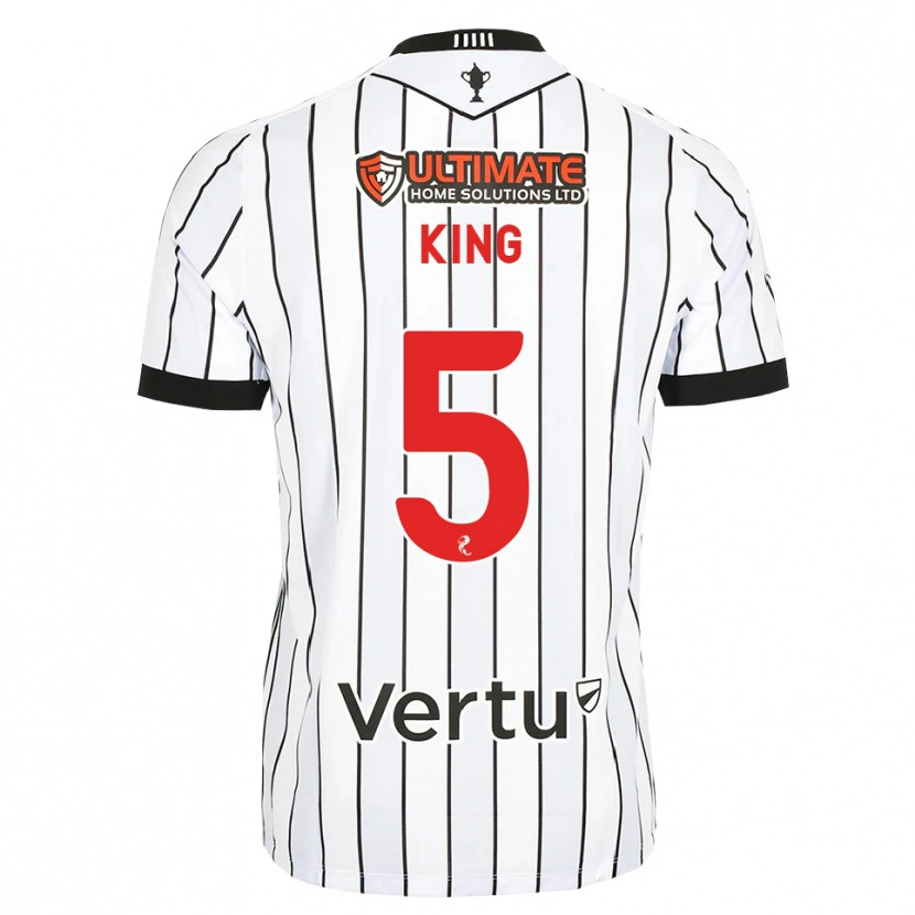 Danxen Niño Camiseta Richard King #5 Blanco Negro Rojo 1ª Equipación 2026/27 La Camisa México