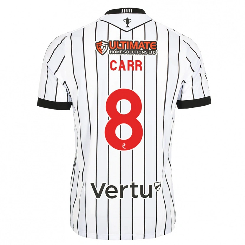 Danxen Niño Camiseta Ryan Carr #8 Blanco Negro Rojo 1ª Equipación 2026/27 La Camisa México