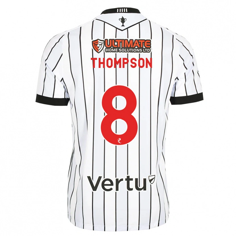 Danxen Niño Camiseta Struan Thompson #8 Blanco Negro Rojo 1ª Equipación 2026/27 La Camisa México