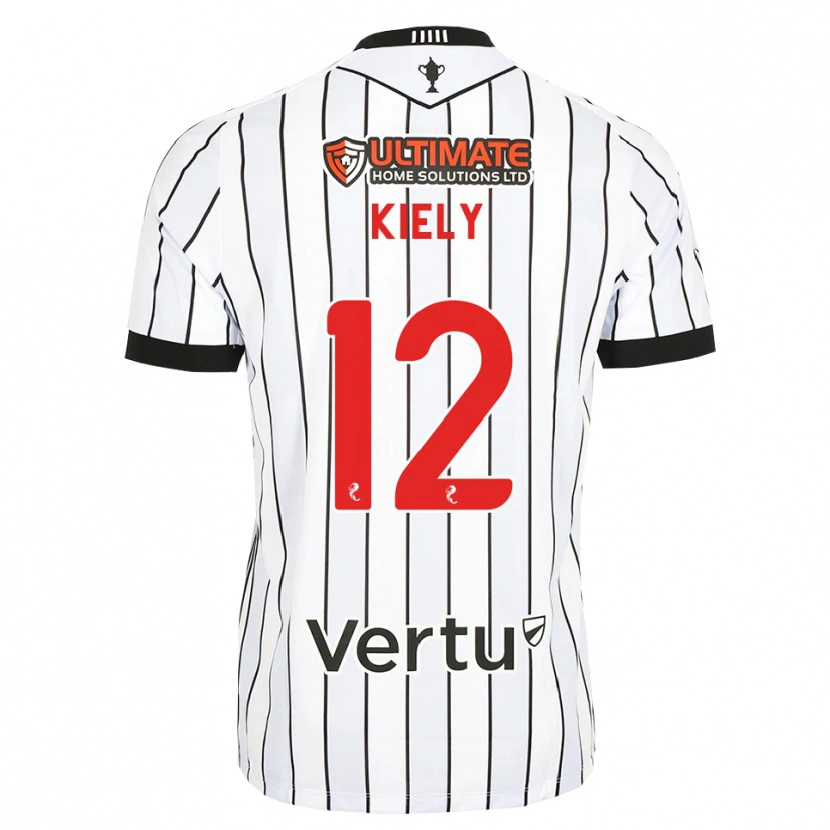 Danxen Niño Camiseta Noel Kiely #12 Blanco Negro Rojo 1ª Equipación 2026/27 La Camisa México