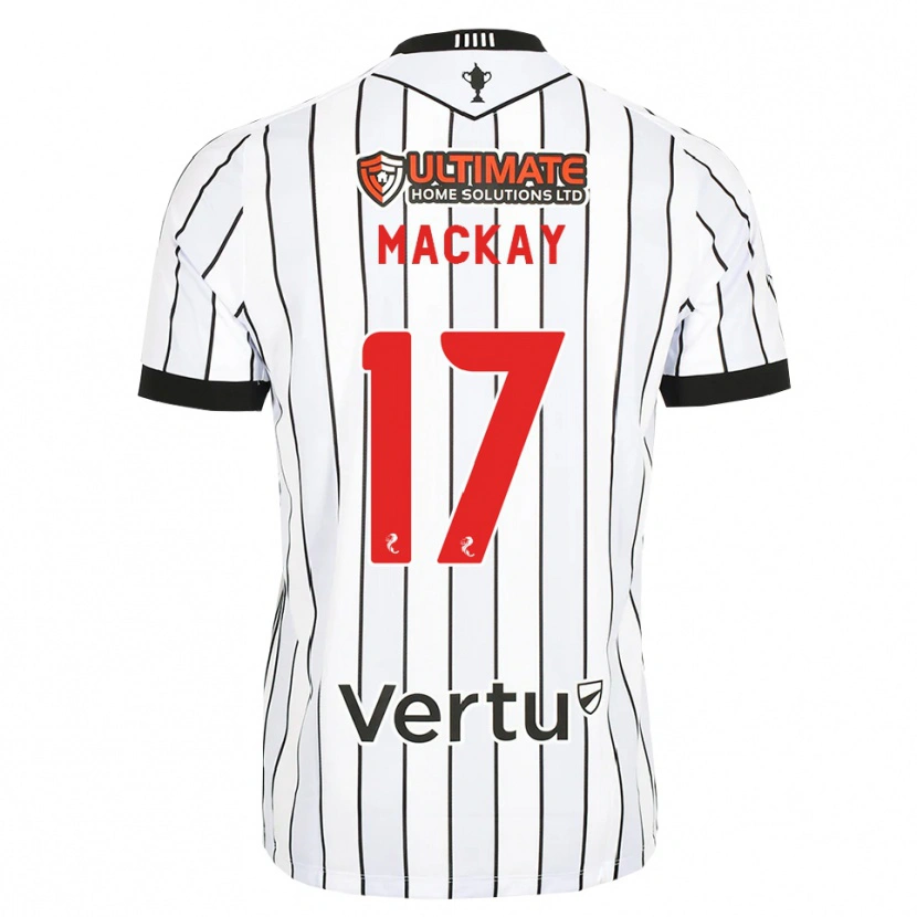 Danxen Niño Camiseta Rory Mackay #17 Blanco Negro Rojo 1ª Equipación 2026/27 La Camisa México