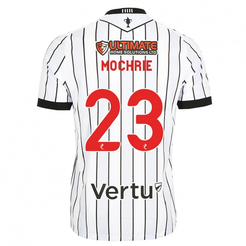 Danxen Niño Camiseta Chris Mochrie #23 Blanco Negro Rojo 1ª Equipación 2026/27 La Camisa México