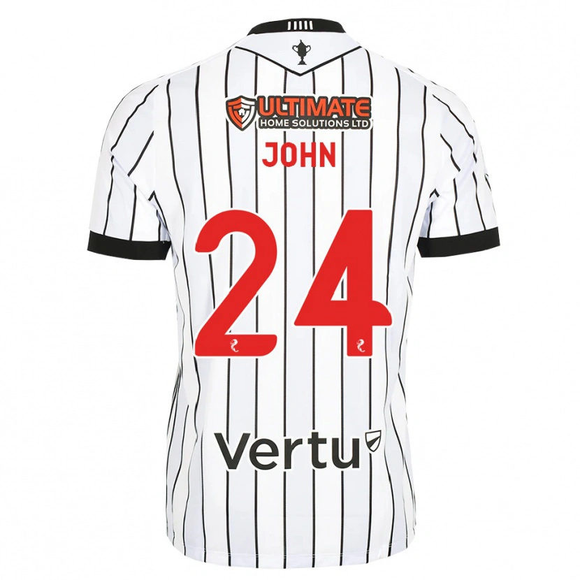 Danxen Niño Camiseta Declan John #24 Blanco Negro Rojo 1ª Equipación 2026/27 La Camisa México