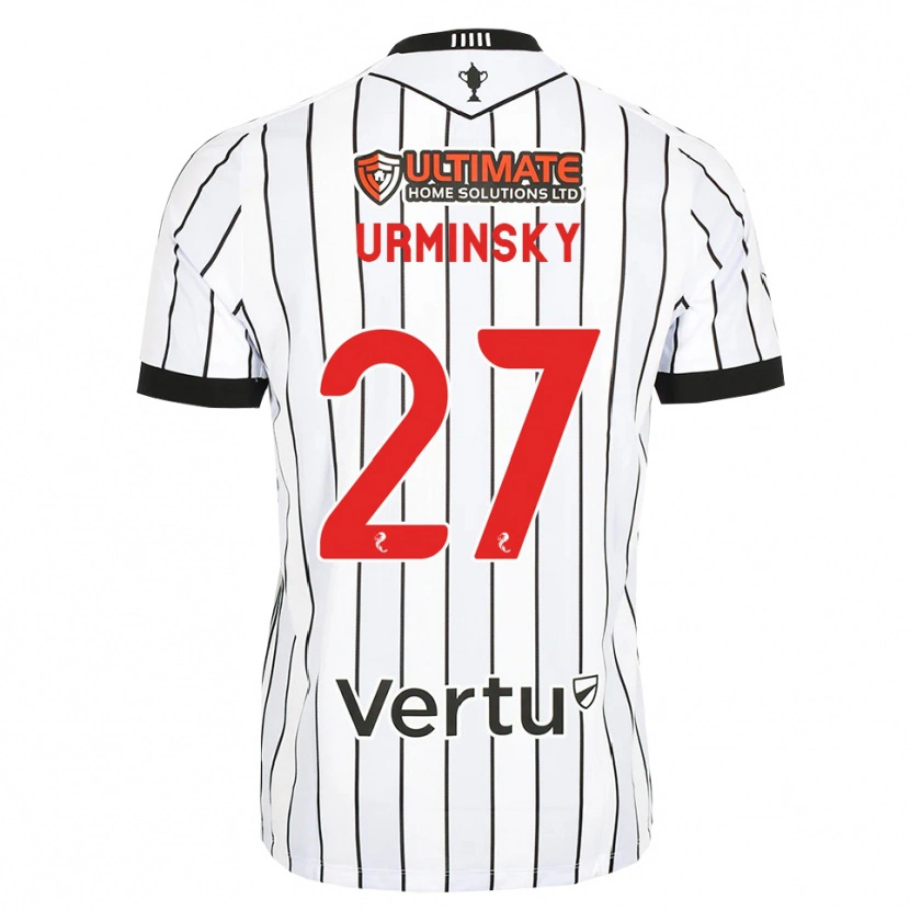 Danxen Niño Camiseta Peter Urminsky #27 Blanco Negro Rojo 1ª Equipación 2026/27 La Camisa México
