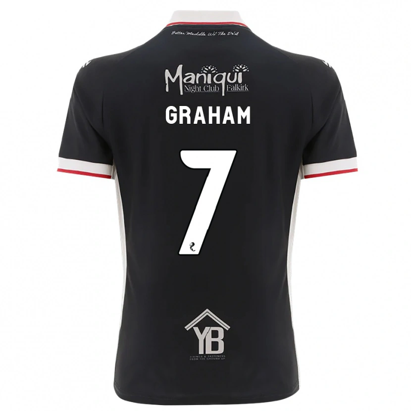 Danxen Niño Camiseta Brian Graham #7 Negro Blanco Rojo 1ª Equipación 2026/27 La Camisa México