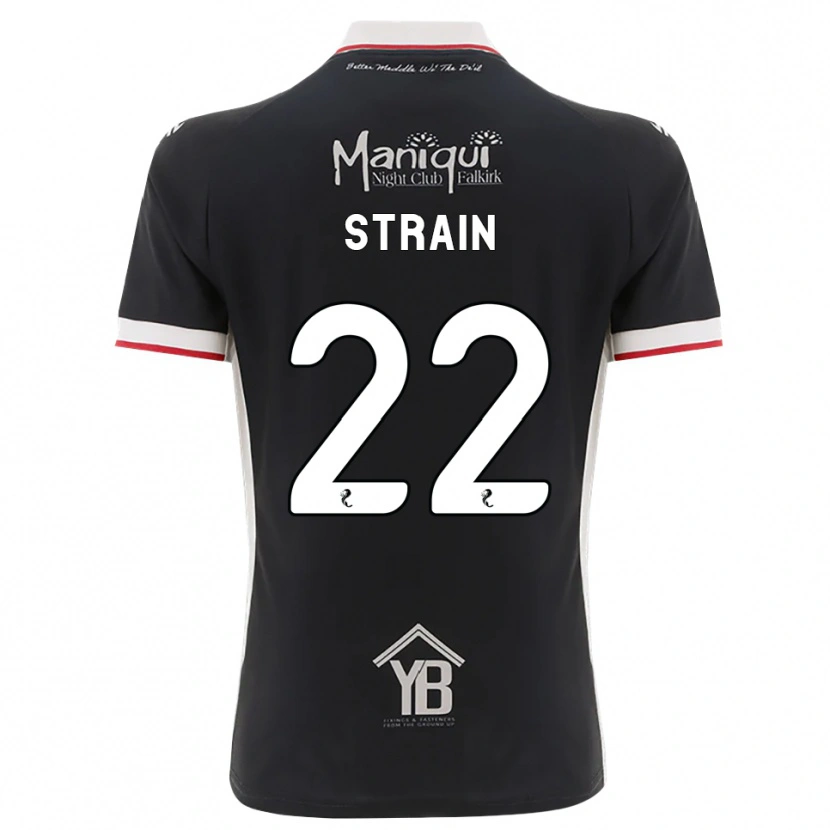 Danxen Niño Camiseta Ryan Strain #22 Negro Blanco Rojo 1ª Equipación 2026/27 La Camisa México