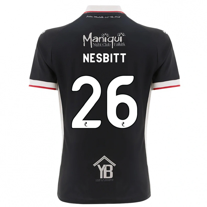 Danxen Niño Camiseta Aidan Nesbitt #26 Negro Blanco Rojo 1ª Equipación 2026/27 La Camisa México