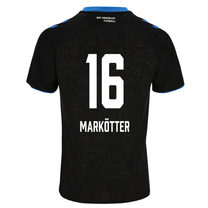 Danxen Niño Camiseta Jonah Markötter #16 Negro Blanco Rojo 1ª Equipación 2026/27 La Camisa México