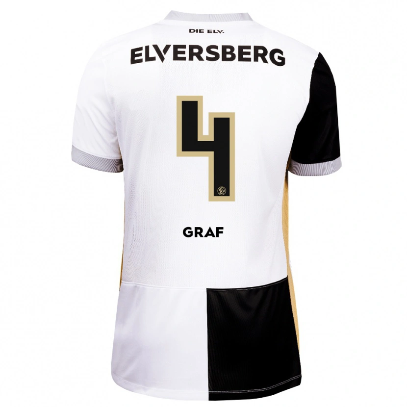 Danxen Niño Camiseta Matheo Graf #4 Negro Blanco Marrón 1ª Equipación 2026/27 La Camisa México