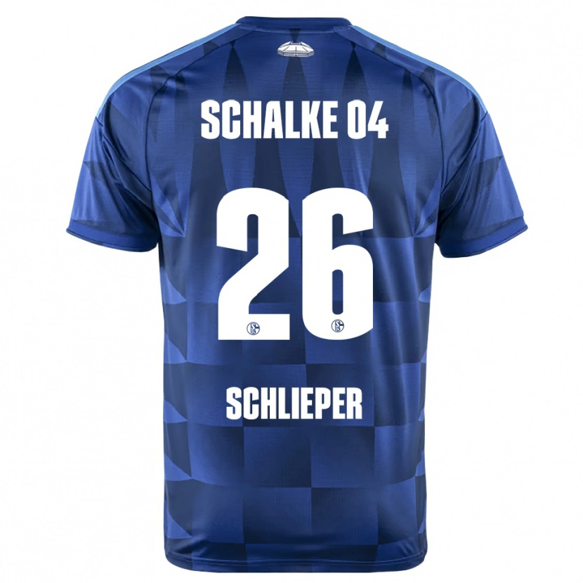 Danxen Niño Camiseta Ben Schlieper #26 Azul Oscuro Amarillo Blanco 1ª Equipación 2026/27 La Camisa México