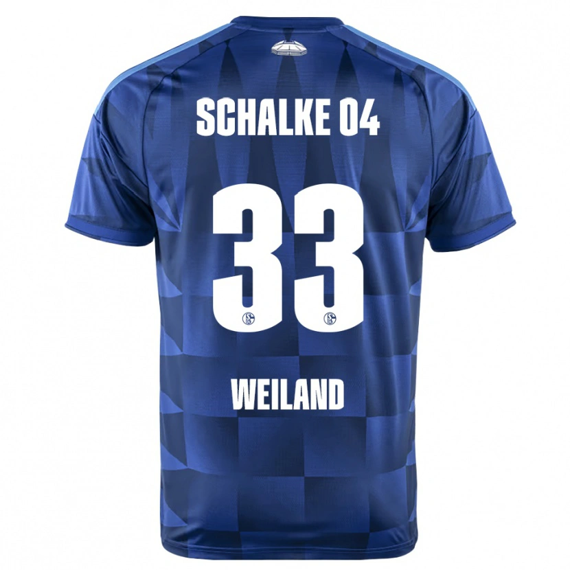 Danxen Niño Camiseta Max Weiland #33 Azul Oscuro Amarillo Blanco 1ª Equipación 2026/27 La Camisa México