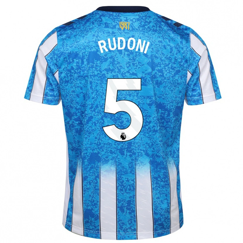 Danxen Niño Camiseta Jack Rudoni #5 Blanco Azul Naranja 1ª Equipación 2026/27 La Camisa México