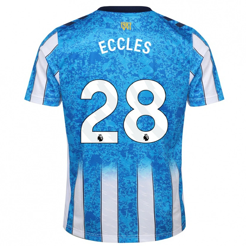 Danxen Niño Camiseta Josh Eccles #28 Blanco Azul Naranja 1ª Equipación 2026/27 La Camisa México