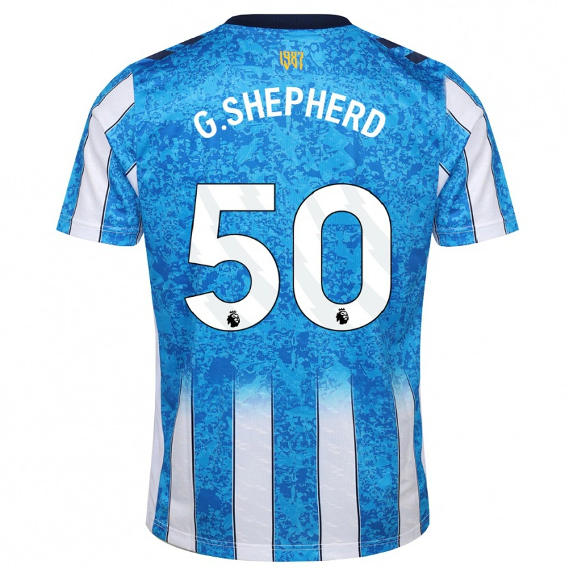 Danxen Niño Camiseta George Shepherd #50 Blanco Azul Naranja 1ª Equipación 2026/27 La Camisa México