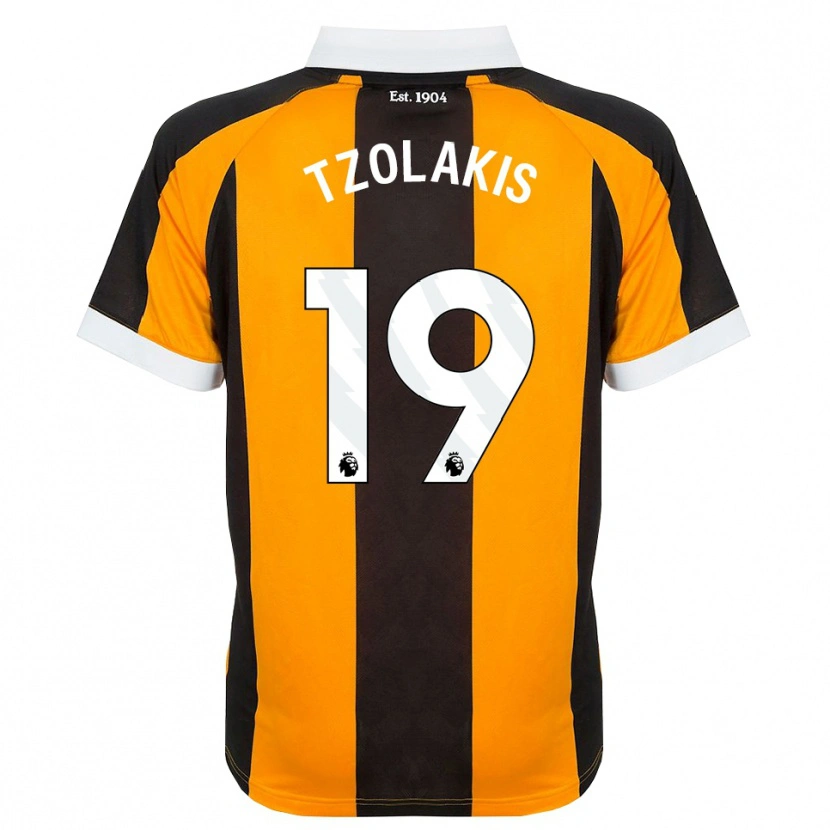Danxen Niño Camiseta Konstantinos Tzolakis #19 Naranja Negro Blanco 1ª Equipación 2026/27 La Camisa México
