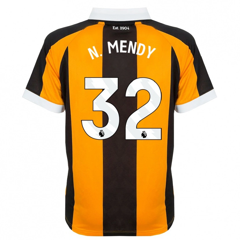 Danxen Niño Camiseta Nobel Mendy #32 Naranja Negro Blanco 1ª Equipación 2026/27 La Camisa México