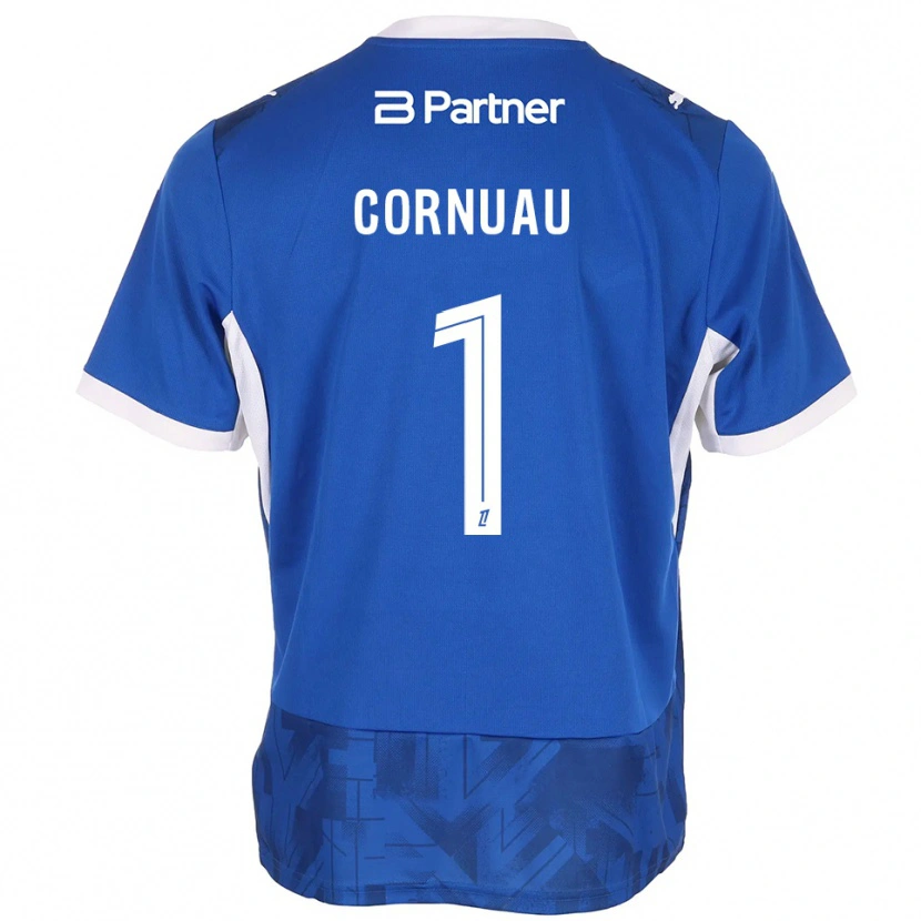 Danxen Niño Camiseta Nino Cornuau #1 Azul Medio Blanco 1ª Equipación 2026/27 La Camisa México