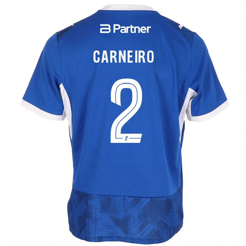Danxen Niño Camiseta Enisio Carneiro #2 Azul Medio Blanco 1ª Equipación 2026/27 La Camisa México