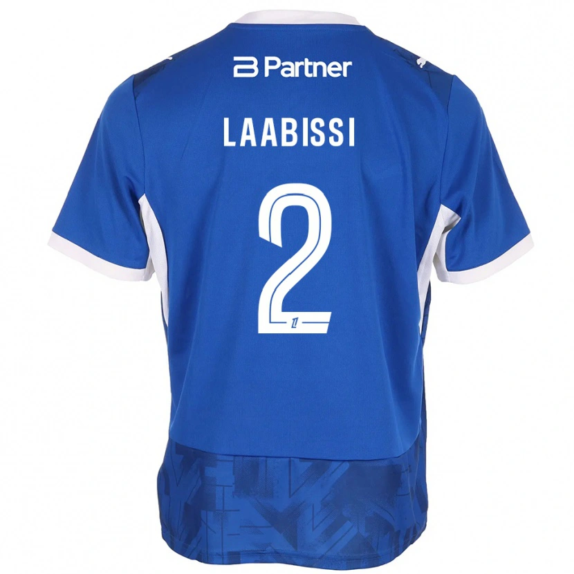 Danxen Niño Camiseta Chad Laabissi #2 Azul Medio Blanco 1ª Equipación 2026/27 La Camisa México