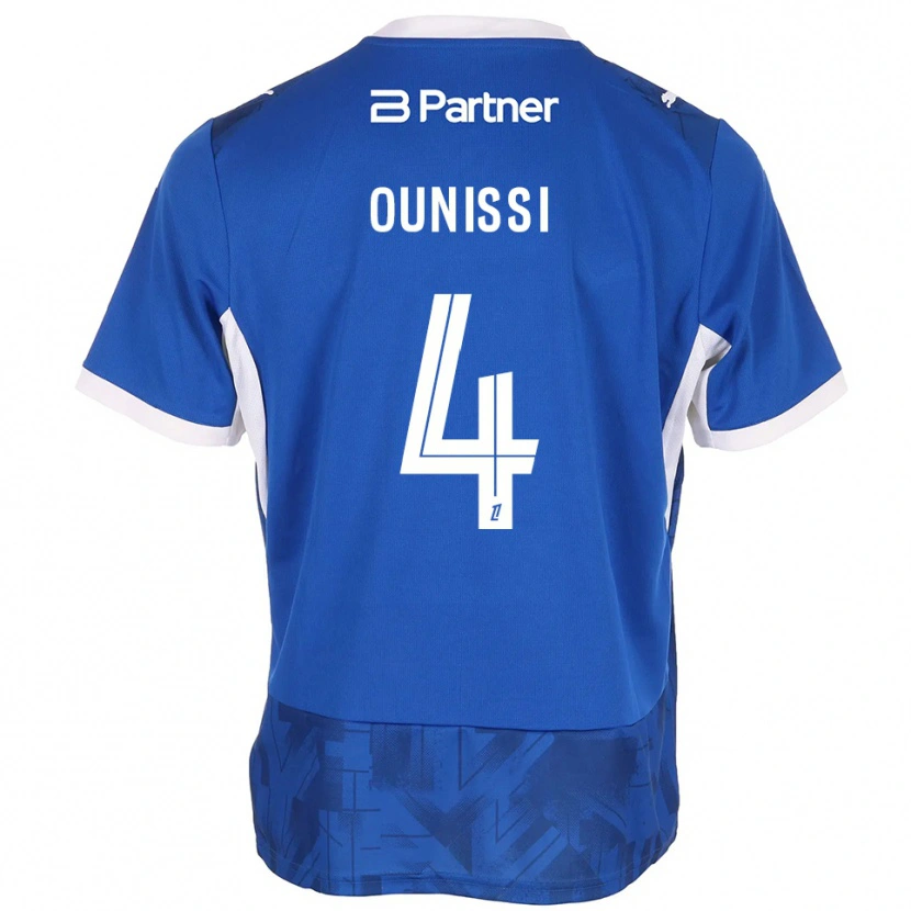 Danxen Niño Camiseta Ilian Ounissi #4 Azul Medio Blanco 1ª Equipación 2026/27 La Camisa México