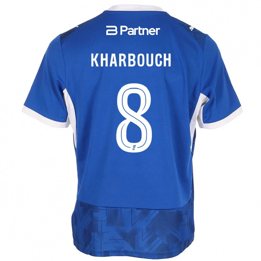 Danxen Niño Camiseta Yanis Kharbouch #8 Azul Medio Blanco 1ª Equipación 2026/27 La Camisa México