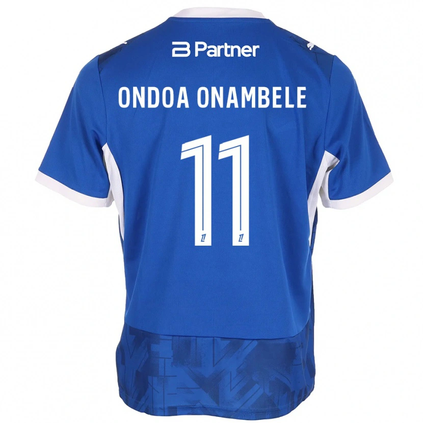 Danxen Niño Camiseta Fred Ondoa Onambele #11 Azul Medio Blanco 1ª Equipación 2026/27 La Camisa México