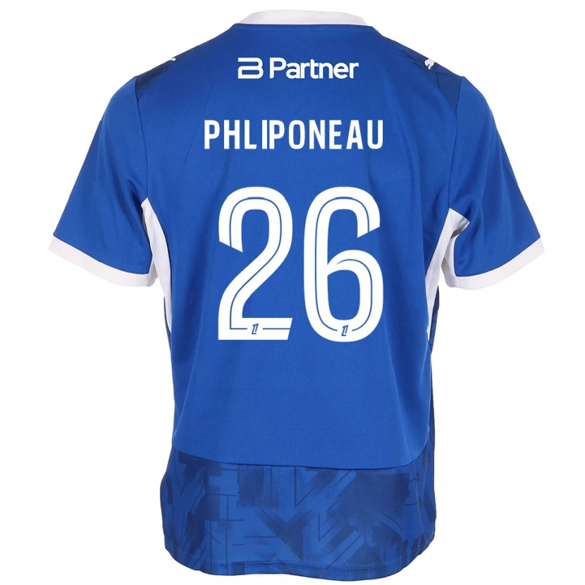 Danxen Niño Camiseta Alexandre Phliponeau #26 Azul Medio Blanco 1ª Equipación 2026/27 La Camisa México