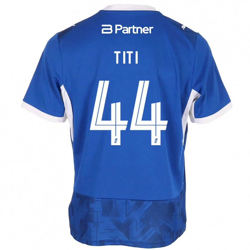 Danxen Niño Camiseta Yvann Titi #44 Azul Medio Blanco 1ª Equipación 2026/27 La Camisa México
