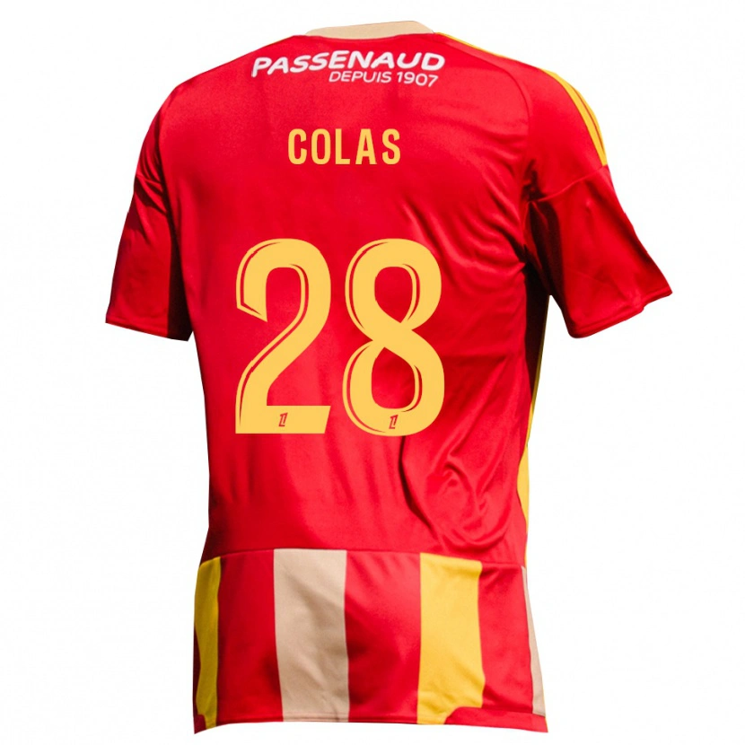 Danxen Niño Camiseta Erwan Colas #28 Rojo Amarillo Verde 1ª Equipación 2026/27 La Camisa México