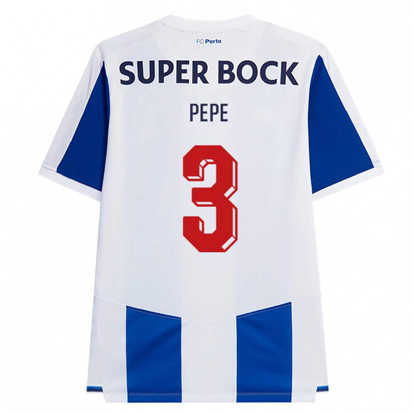 Danxen Niño Camiseta Pepe #3 Azul Blanco Rojo 1ª Equipación 2026/27 La Camisa México
