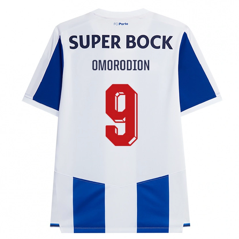Danxen Niño Camiseta Samu Aghehowa #9 Azul Blanco Rojo 1ª Equipación 2026/27 La Camisa México