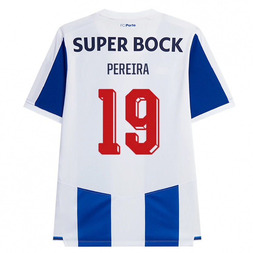 Danxen Niño Camiseta João Pereira #19 Azul Blanco Rojo 1ª Equipación 2026/27 La Camisa México