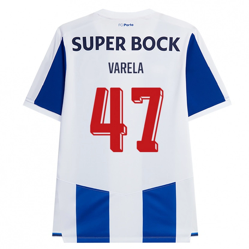 Danxen Niño Camiseta Cardoso Varela #47 Azul Blanco Rojo 1ª Equipación 2026/27 La Camisa México