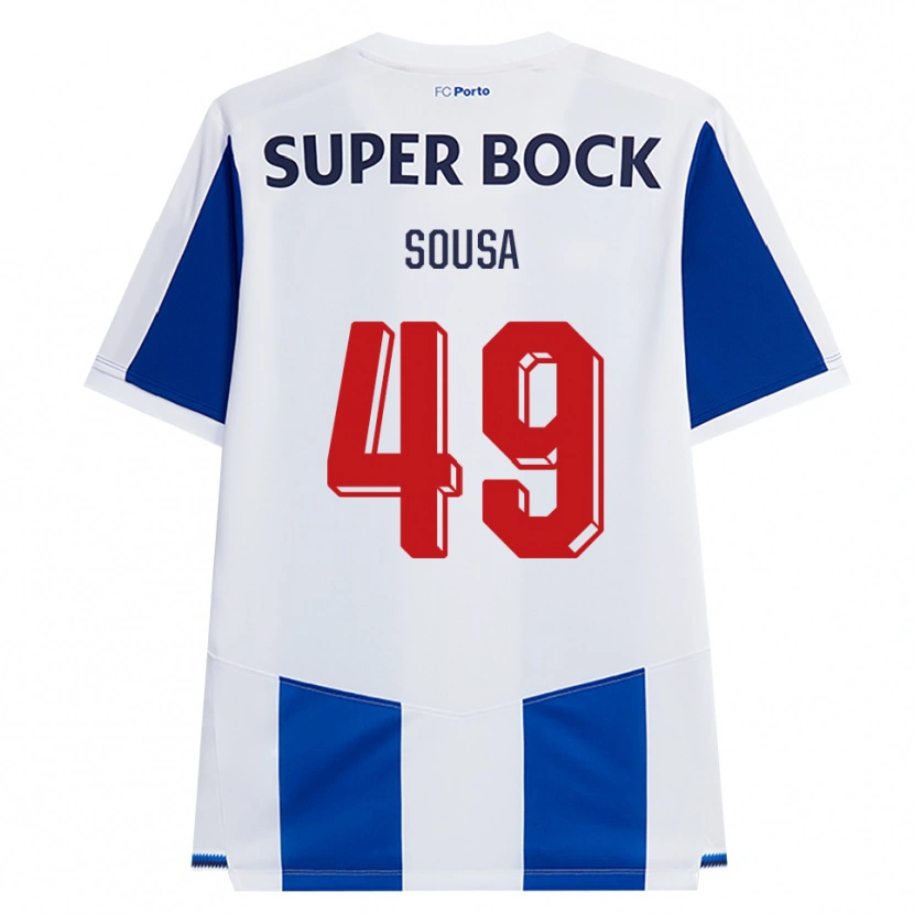 Danxen Niño Camiseta Gonçalo Sousa #49 Azul Blanco Rojo 1ª Equipación 2026/27 La Camisa México