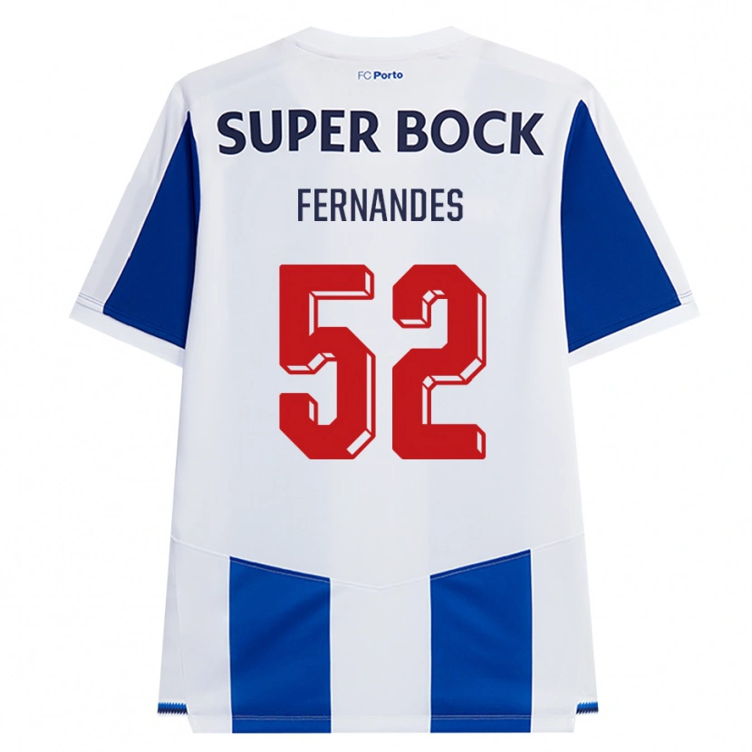 Danxen Niño Camiseta Martim Fernandes #52 Azul Blanco Rojo 1ª Equipación 2026/27 La Camisa México