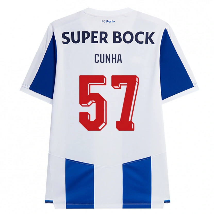 Danxen Niño Camiseta Duarte Cunha #57 Azul Blanco Rojo 1ª Equipación 2026/27 La Camisa México